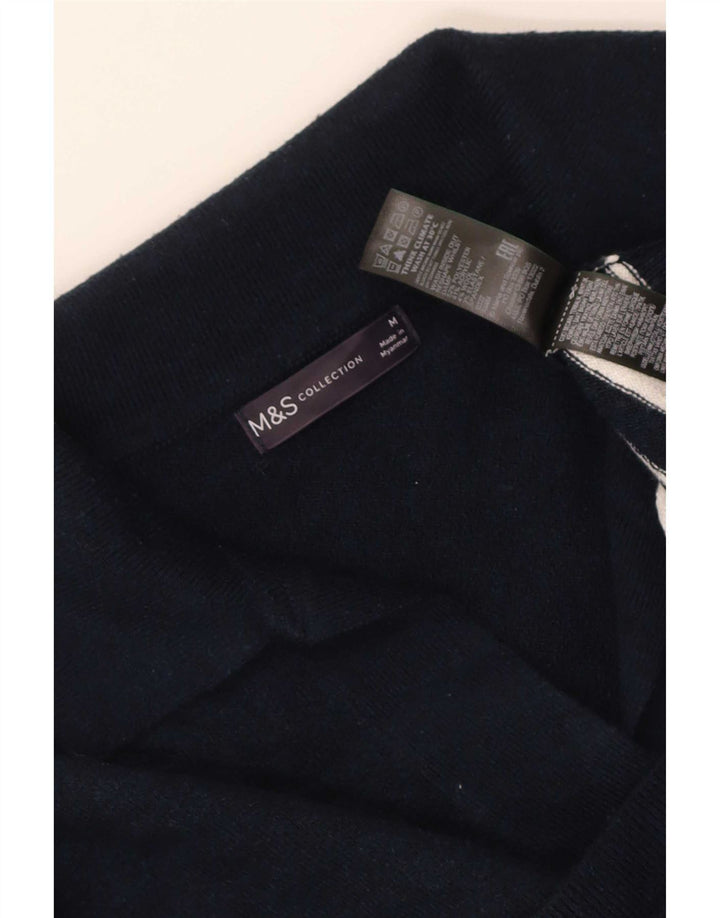 Marks & Spencer Γυναικείο πουλόβερ με λαιμό πόλο UK 14 Medium Navy Blue