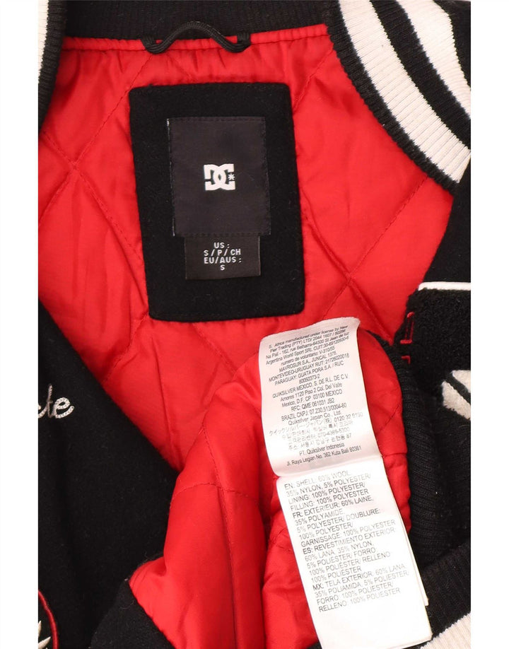 DC Ανδρικό Μπουφάν Varsity Graphic UK 36 Small Black Wool