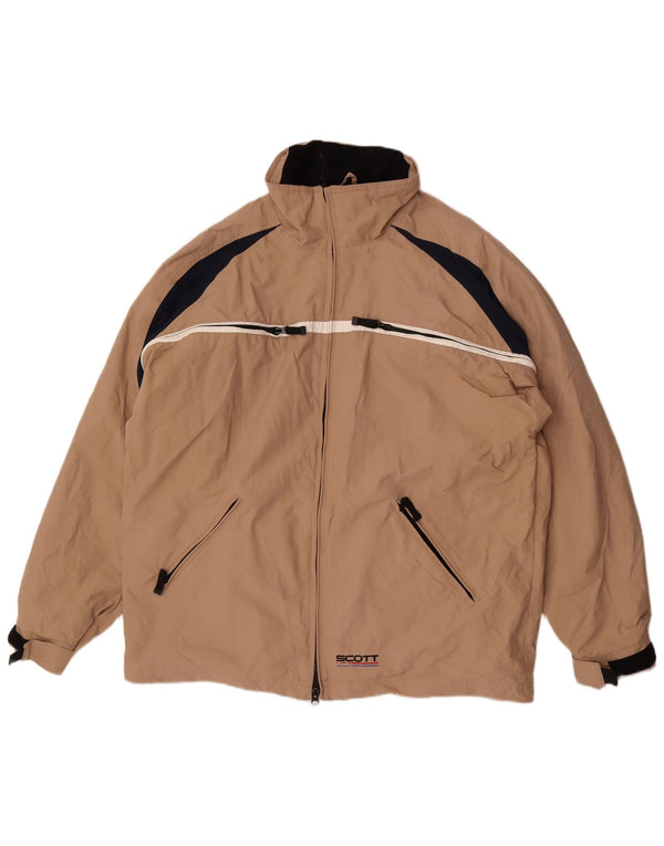 Ανδρικό μπουφάν βροχής Scott UK 40 Large Beige Colourblock Nylon