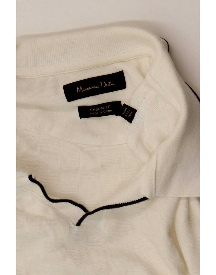 Ανδρικό πουκάμισο πόλο Massimo Dutti σε μεγάλο λευκό