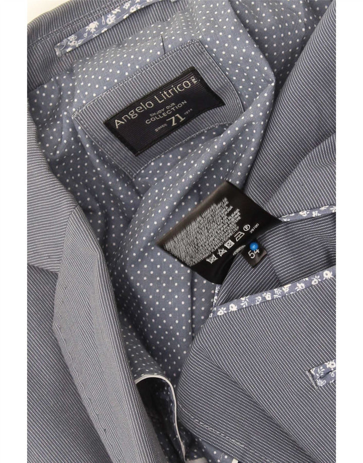 Angelo Litrico Ανδρικό σακάκι με 2 κουμπιά σακάκι IT 54 2XL Grey Pinstripe
