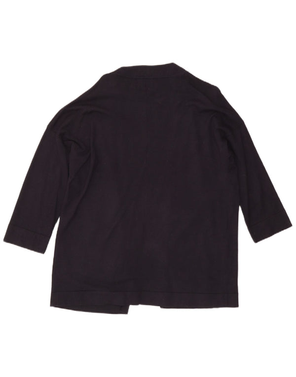 Zara Γυναικείο Ζακέτα με ανοιχτό μανίκι 3/4 UK 16 Large Navy Blue