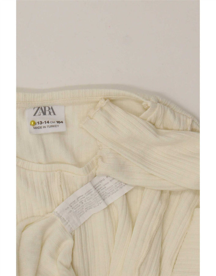 Zara Κοριτσίστικο τοπ μακρυμάνικο 13-14 ετών Λευκός Πολυεστέρας