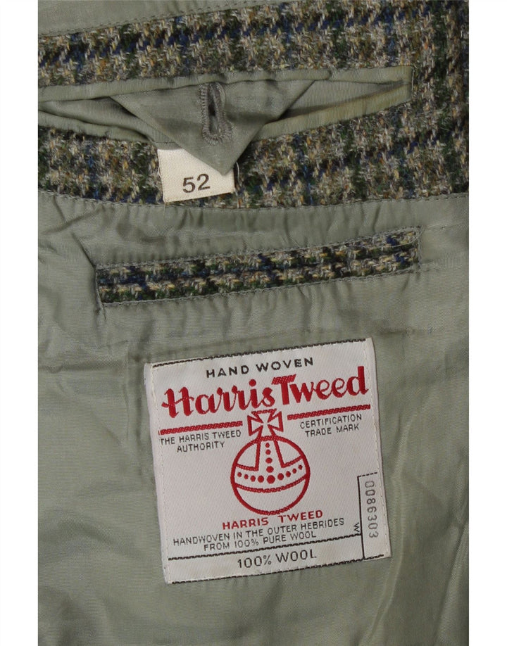 Ανδρικό μπουφάν Harris Tweed 2 Button Blazer IT 52 XL Green Houndstooth Wool