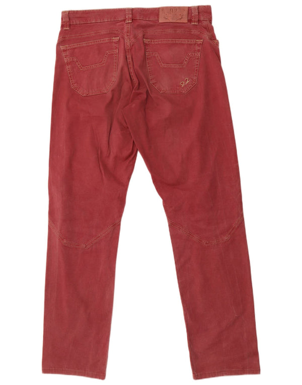 9.2 από Carlo Chionna Ανδρικό ίσιο καθημερινό παντελόνι W36 L33 Βαμβακερό μπορντό