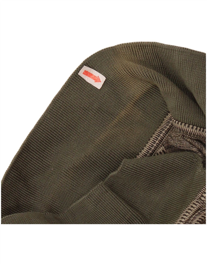 Ανδρικό μπλουζάκι πόλο IZOD από μεσαίο χακί ριγέ βαμβακερό