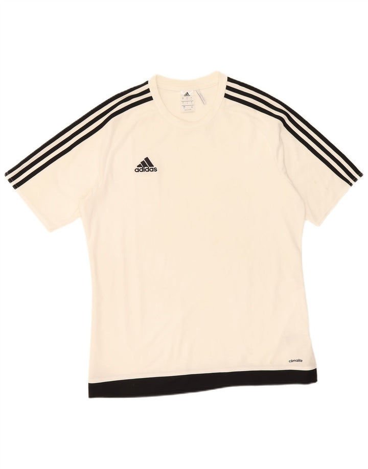 Adidas Ανδρικό T-Shirt Climalite Top Large White Polyester