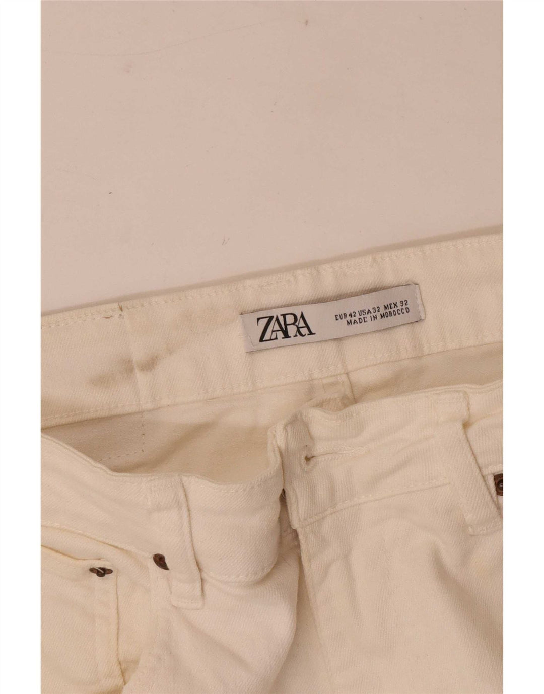 Zara Ανδρικό τζιν σορτς EU 42 Large W32 Off White
