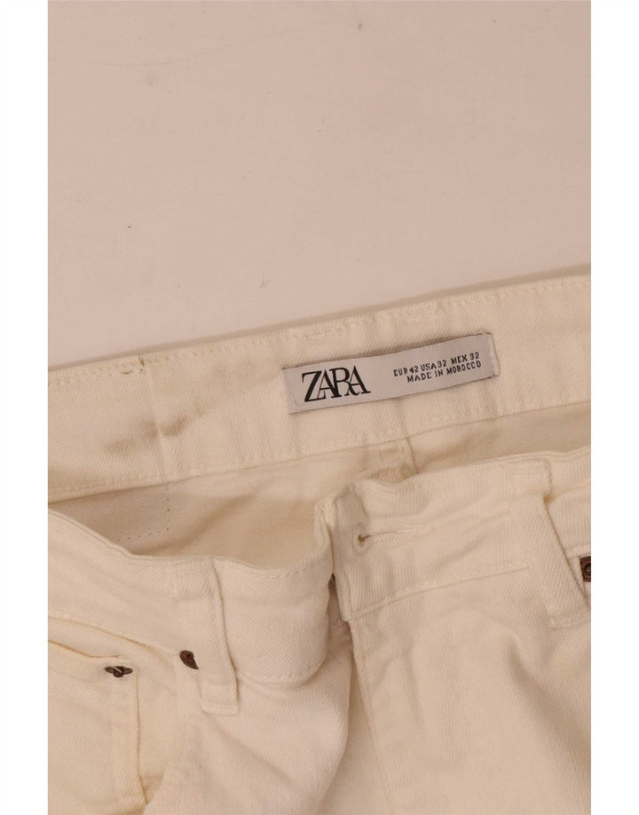 Zara Ανδρικό τζιν σορτς EU 42 Large W32 Off White