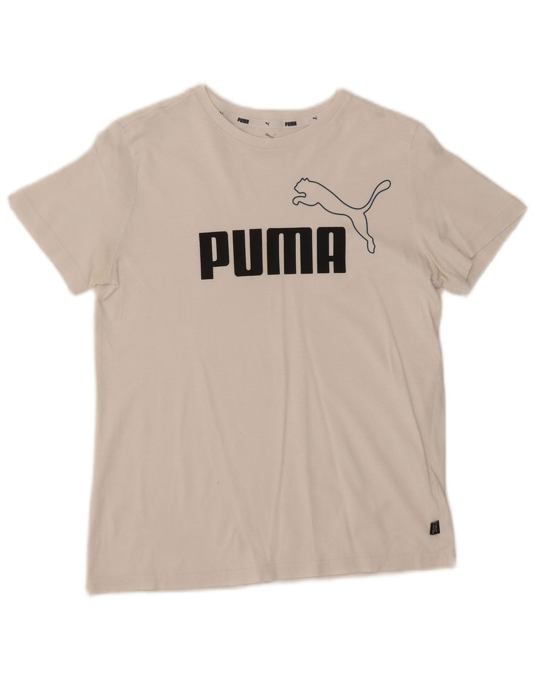 PUMA Boys Graphic T-Shirt Top 13-14 Years White