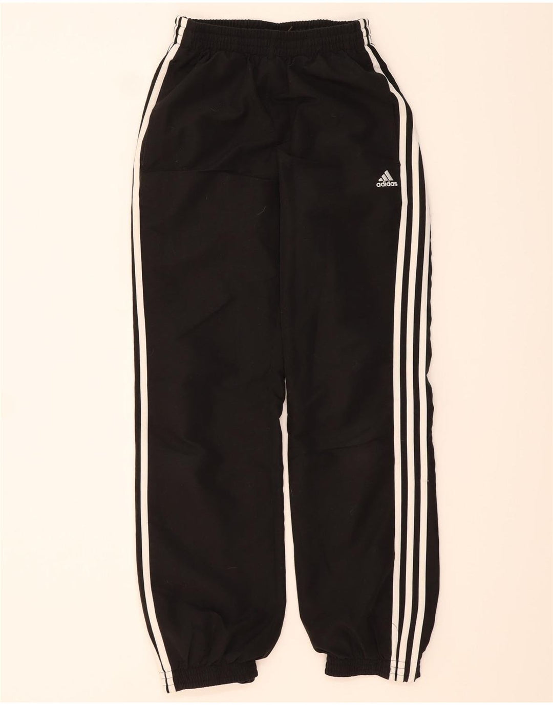 ADIDAS Boys Tracksuit Trousers Joggers 13-14 Years Black Polyester Vintage Adidas and Second-Hand Adidas from Messina Hembry 