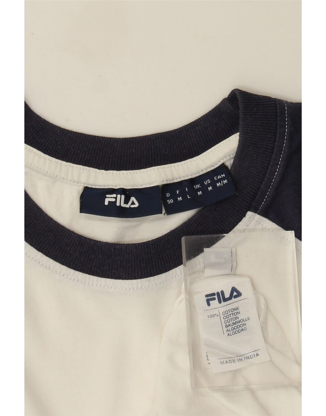 Ανδρικό γραφικό μπλουζάκι Fila Top μεσαίο λευκό χρώμα, βαμβακερό