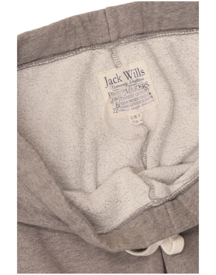 JACK WILLS Γυναικεία αθλητική φόρμα γραφικών παντελόνι Joggers UK 8 Small Grey