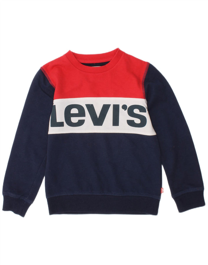 Levi's Boys Φούτερ Jumper 4-5 Years Navy Blue Colourblock Classic