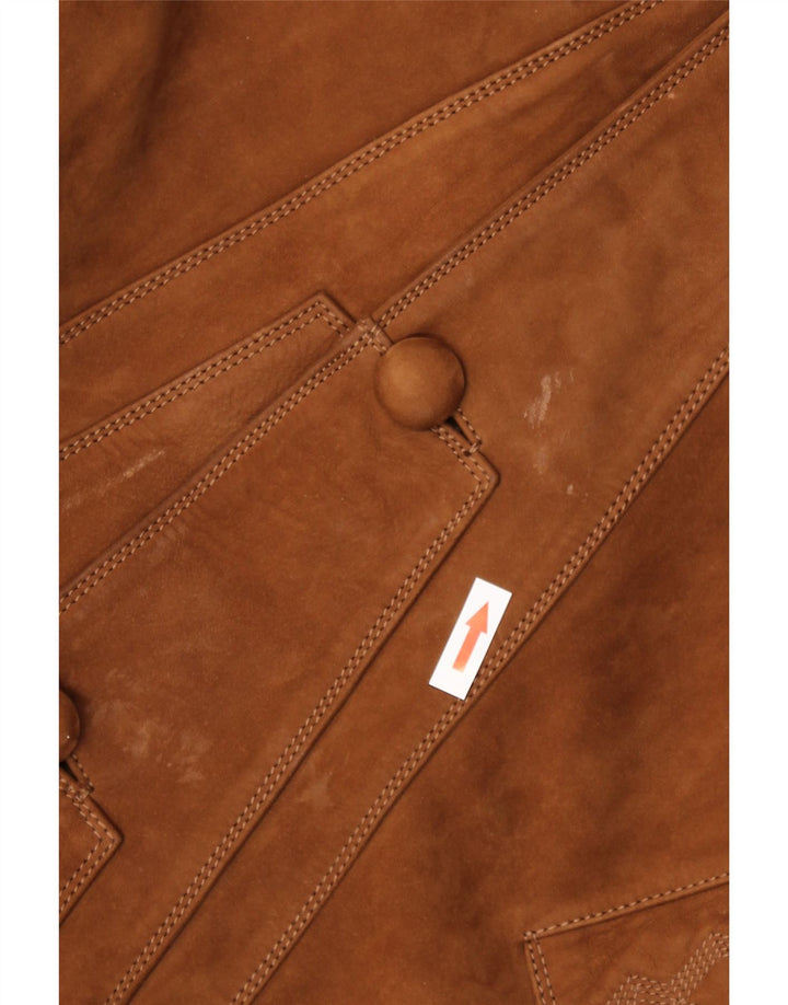 Γυναικείο παλτό HEITORN Suede EU 46 XL Δερμάτινο καφέ