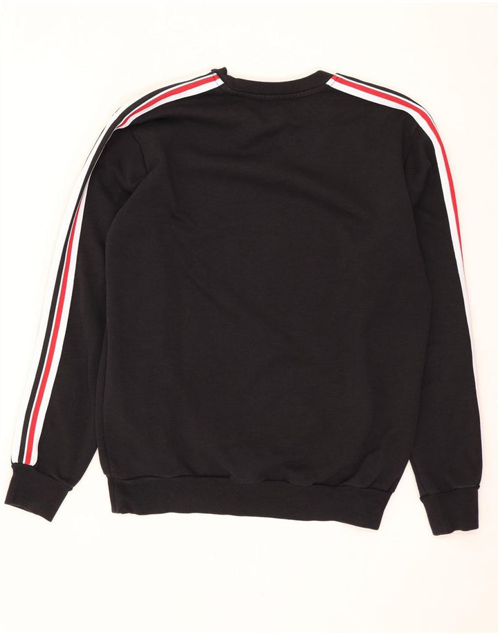 Zara Ανδρικό Φούτερ Jumper Μεγάλο Μαύρο Ριγέ Βαμβακερό