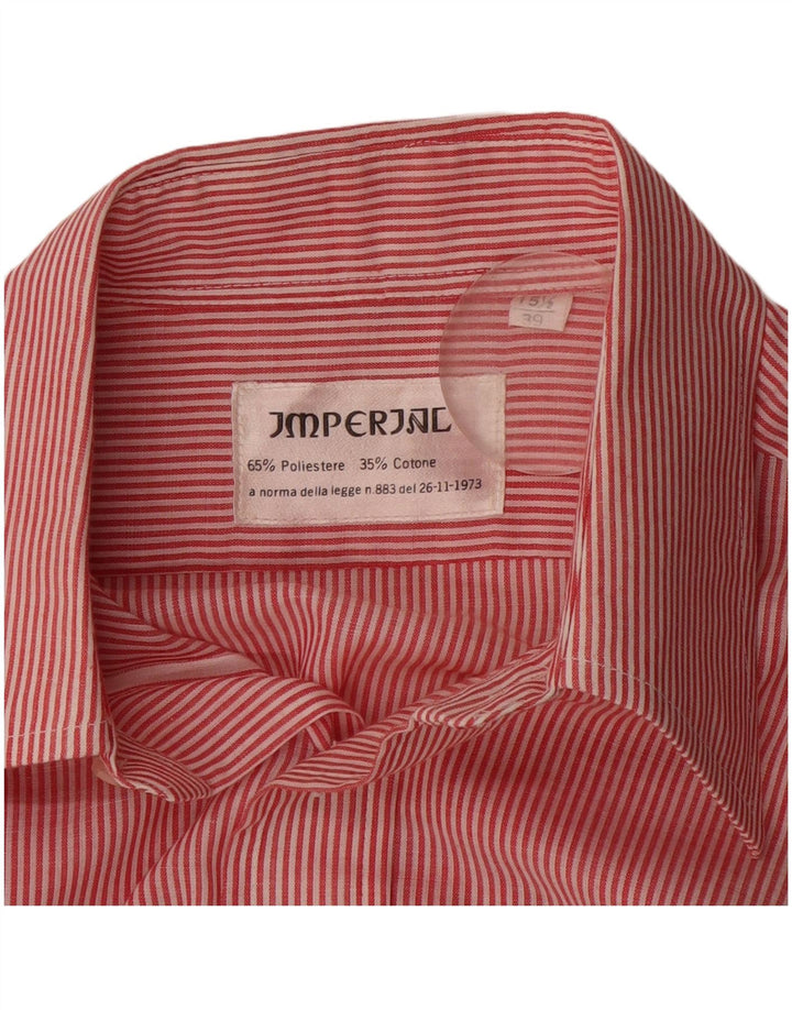 Ανδρικό πουκάμισο Imperial Size 39 15 1/2 Medium Red Pinstripe Polyester