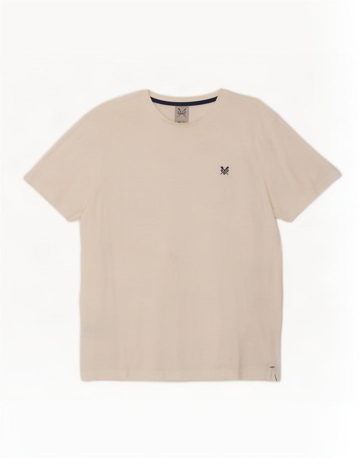 Ανδρικό T-Shirt Crew Clothing Top από μεσαίο λευκό βαμβακερό