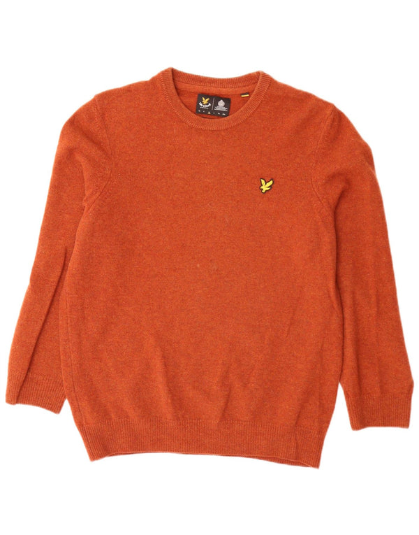 Ανδρικό πουλόβερ Lyle & Scott Loose Fit Crew Neck Jumper Medium Orange