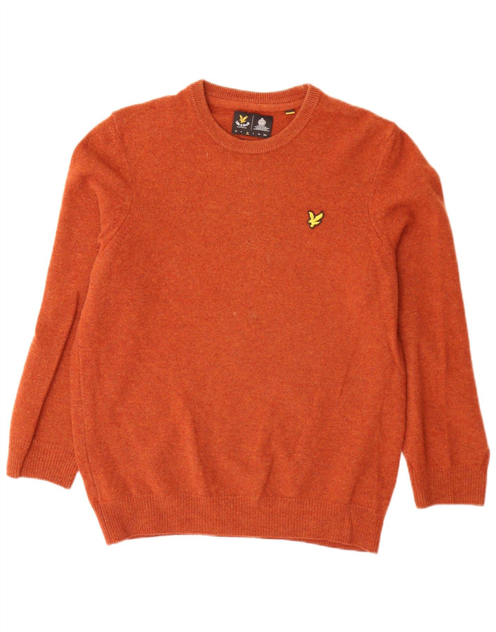 Ανδρικό πουλόβερ Lyle & Scott Loose Fit Crew Neck Jumper Medium Orange