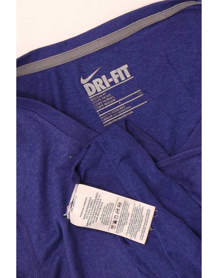 Γυναικείο μπλουζάκι Nike Dri Fit Regular Fit Top 10 Small Blue Polyester