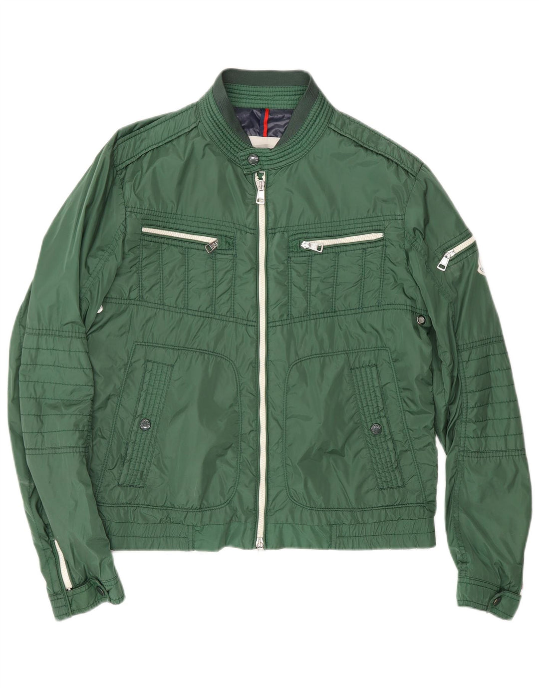 MONCLER Ανδρικό μπουφάν Bomber Size 3 Large Green Modern