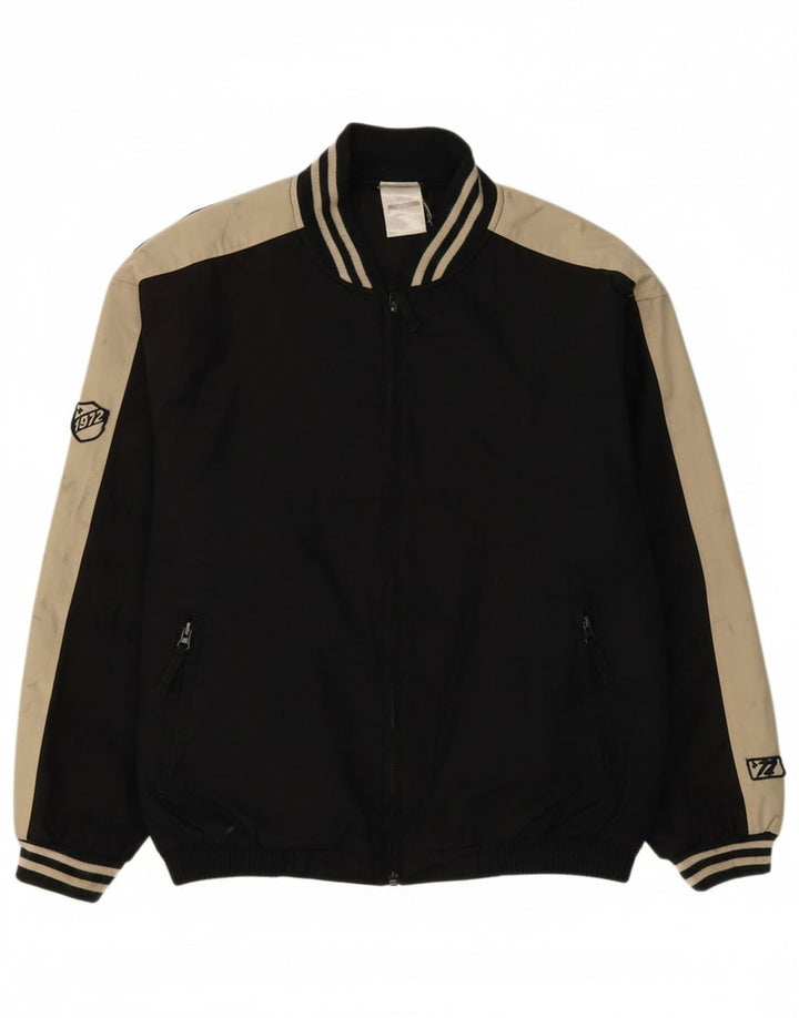 ST. BERNARD Mens Tracksuit Top Jacket Medium Black Colourblock Polyester