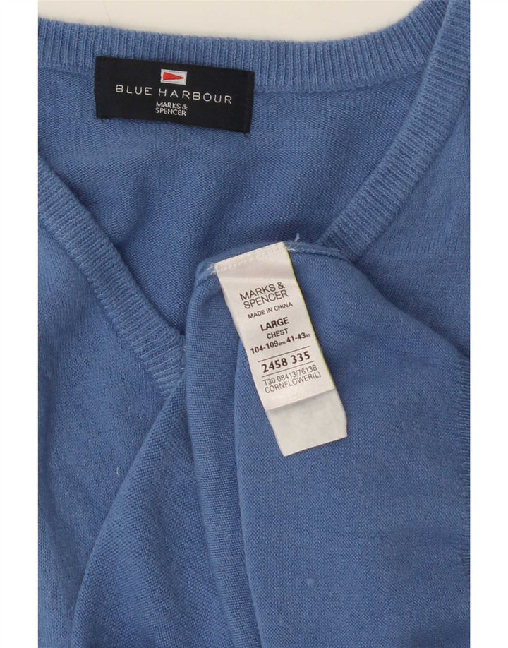Marks & Spencer Mens Blue Harbour Vest Tank Top Large Acrylic