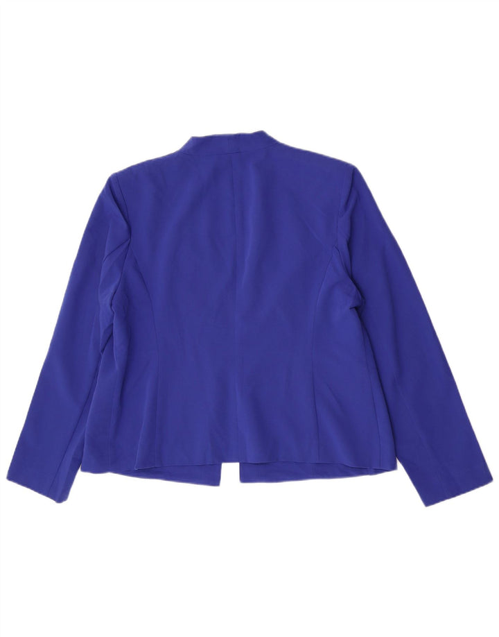 Marks & Spencer Γυναικείο Open Blazer Jacket UK 16 Large Blue Polyester