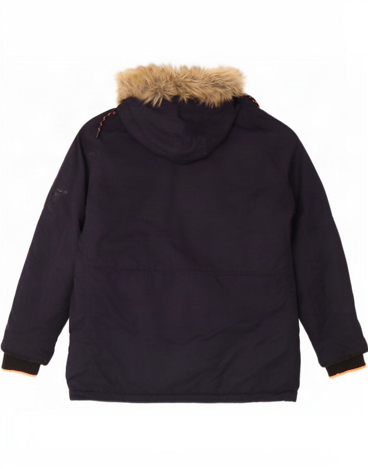 Ανδρικό μπουφάν Parka με κουκούλα Superdry UK 44 2XL Navy Blue Polyester