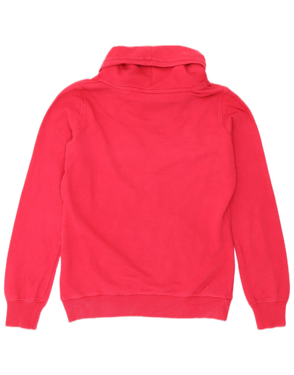 Champion Womens Heritage Graphic Sweatshirt Jumper UK 14 Medium Pink Cotton