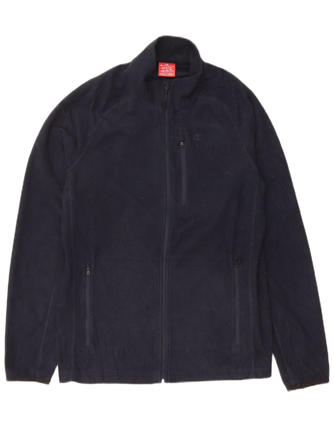 Champion Γυναικείο Fleece Jacket UK 14 Medium Navy Blue Polyester