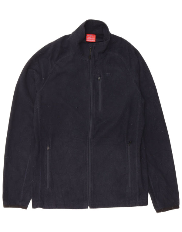 Champion Γυναικείο Fleece Jacket UK 14 Medium Navy Blue Polyester