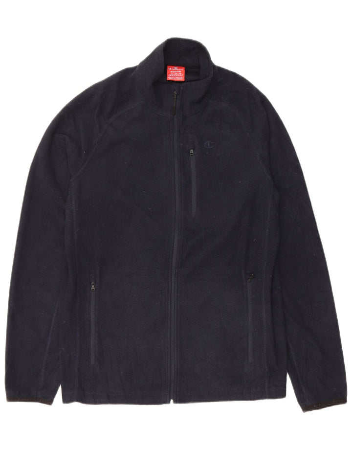 Champion Γυναικείο Fleece Jacket UK 14 Medium Navy Blue Polyester