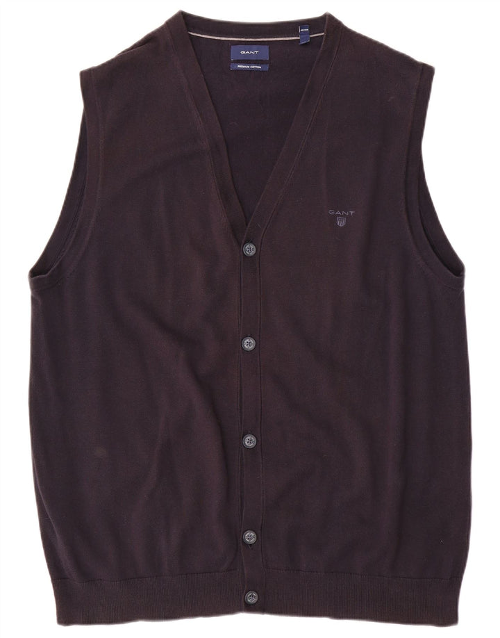 Ανδρικό Αμάνικο Ζακέτα Gant 2XL Βαμβακερό Navy Blue