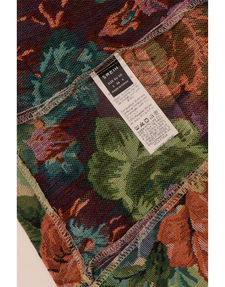 SHEIN Γυναικείο Γιλέκο UK 10 Μικρός Πολύχρωμος Φλοράλ Πολυεστέρας