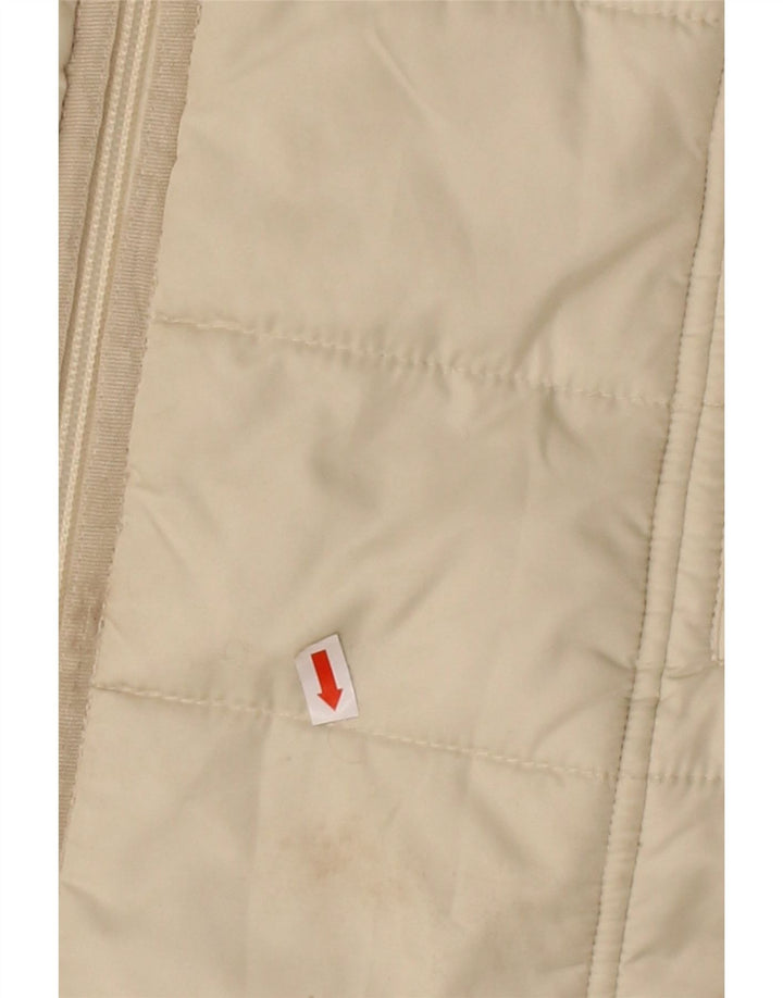 HOBBS Womens Padded Jacket UK 8 Small Off White Polyester