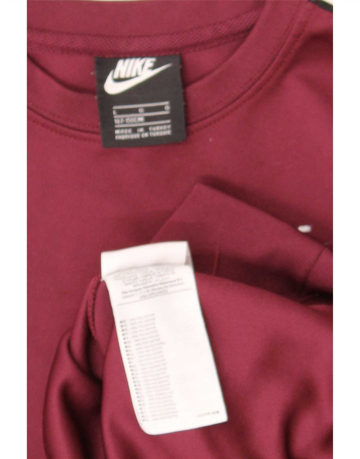 Γραφικό φούτερ Nike Boys Jumper 12-13 ετών Large Maroon Colourblock