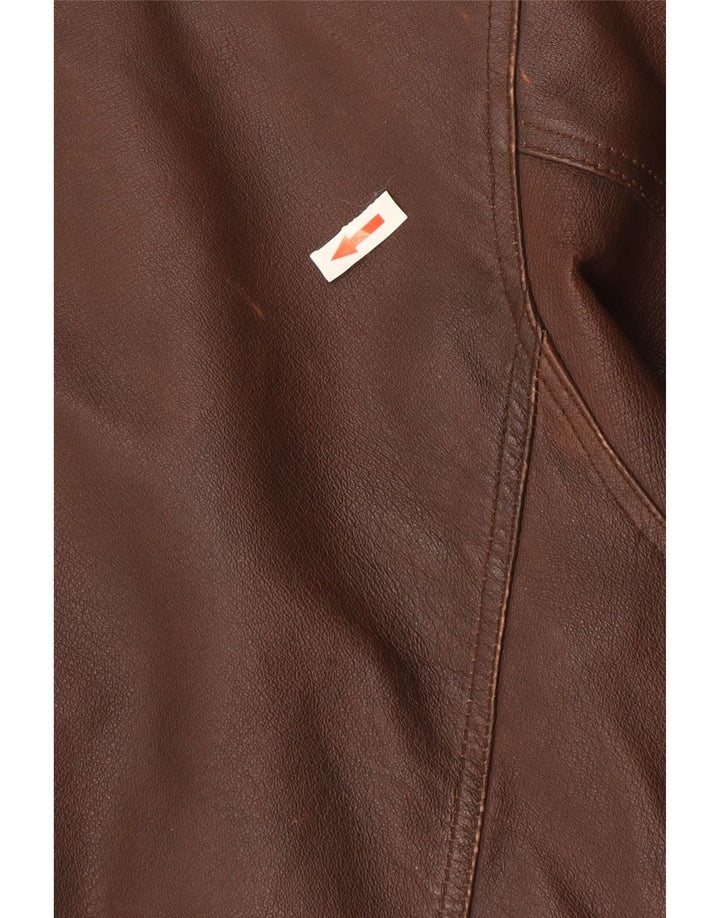 Vintage Ανδρικό Δερμάτινο Μπουφάν UK 40 Large Brown Δερμάτινο