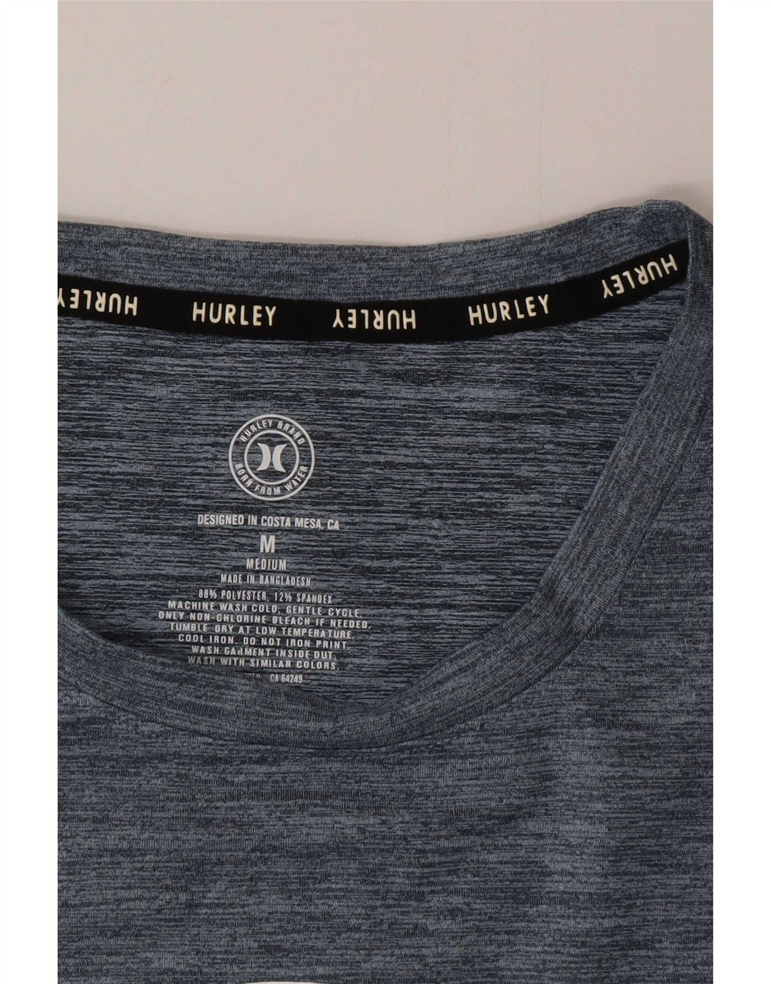 Ανδρικό γραφικό T-Shirt Hurley Κορυφαίο μεσαίο μπλε ναυτικό πολυεστέρας
