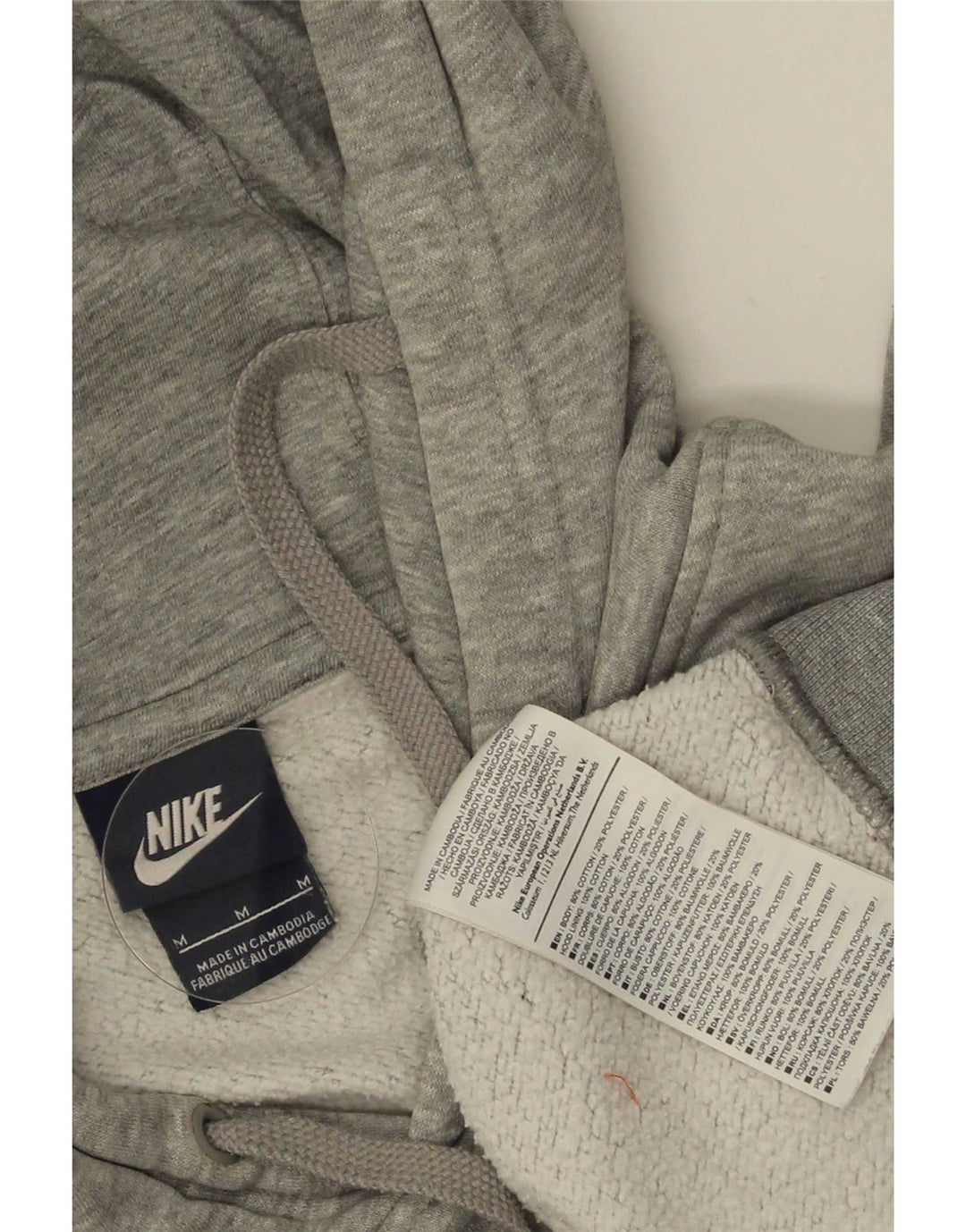 Ανδρικό γραφικό φούτερ Nike, βαμβακερό μεσαίο γκρι