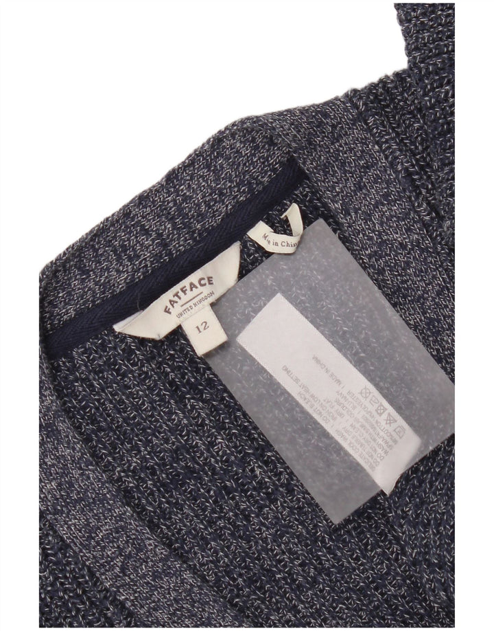 Γυναικείο πουλόβερ ζακέτα Fat Face UK 12 Medium Navy Blue βαμβακερό