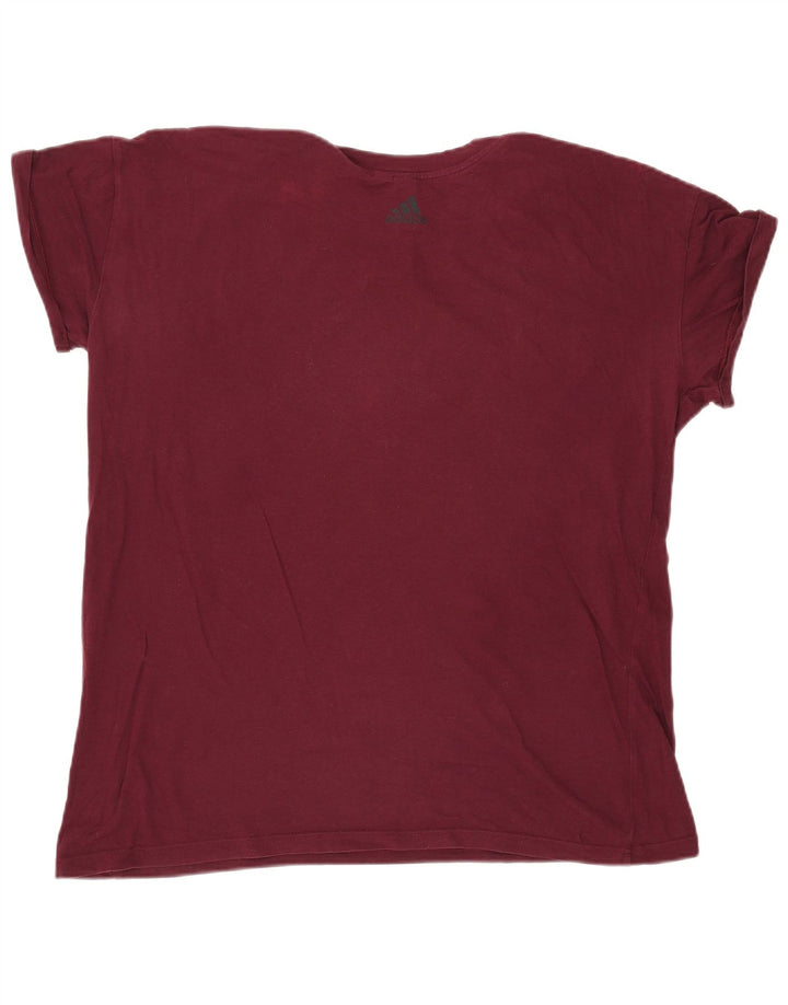 Ανδρικό γραφικό T-Shirt Adidas Top Large Burgundy