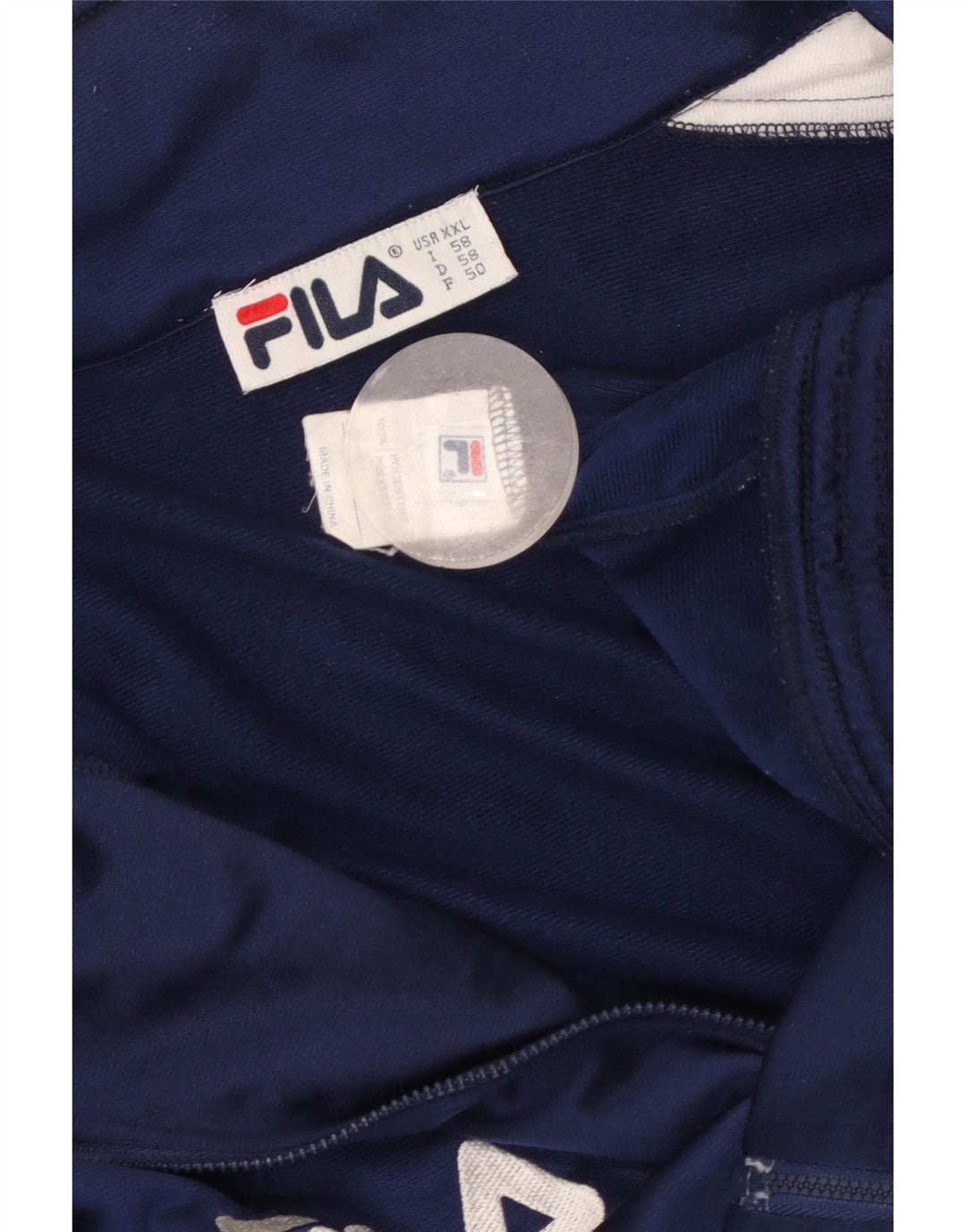 Ανδρική φόρμα φόρμας FILA γραφικό Top Jacket 2XL Navy Blue Colorblock Polyester