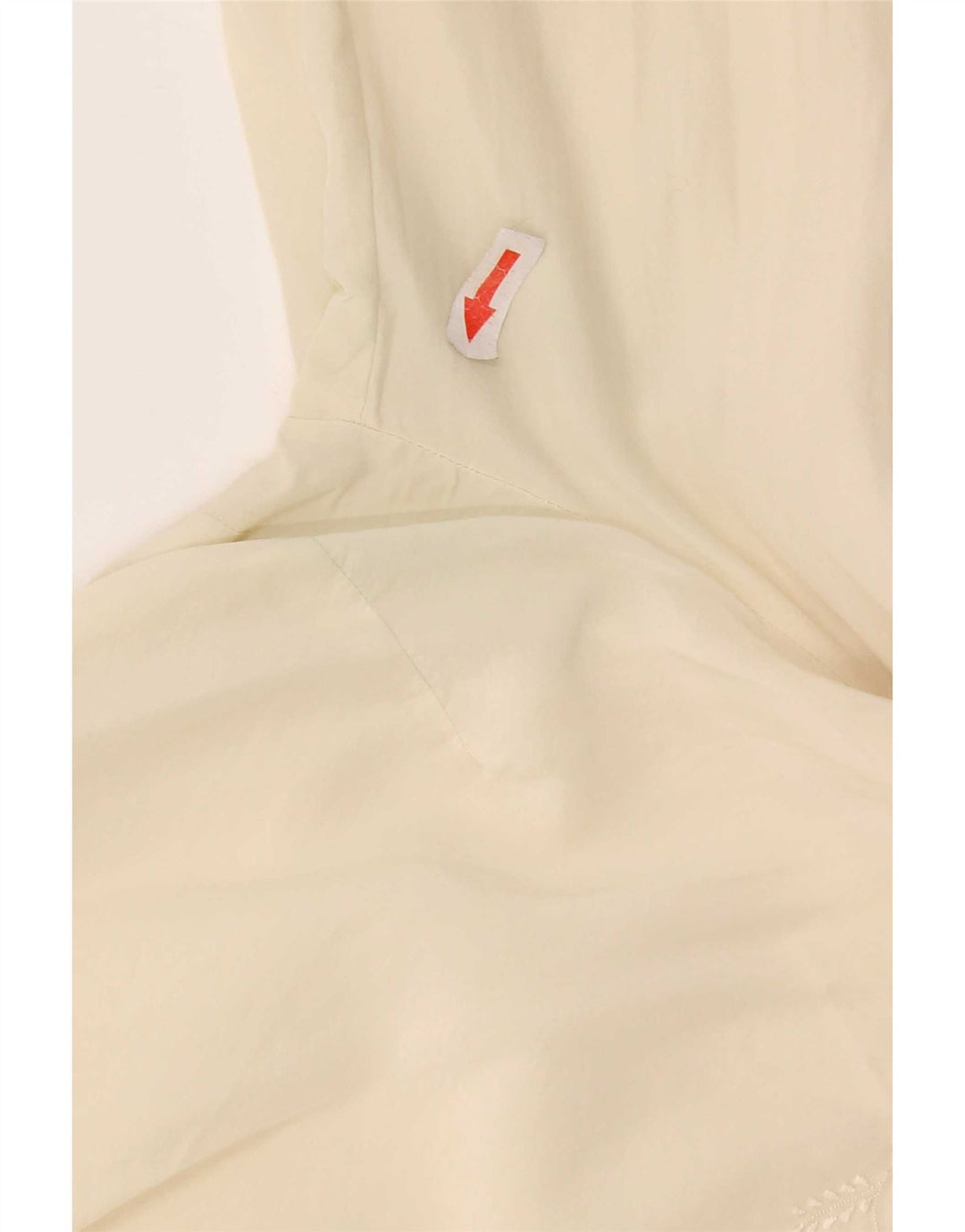 Vintage Γυναικείο πουκάμισο Crop Μπλούζα UK 12 Medium Beige