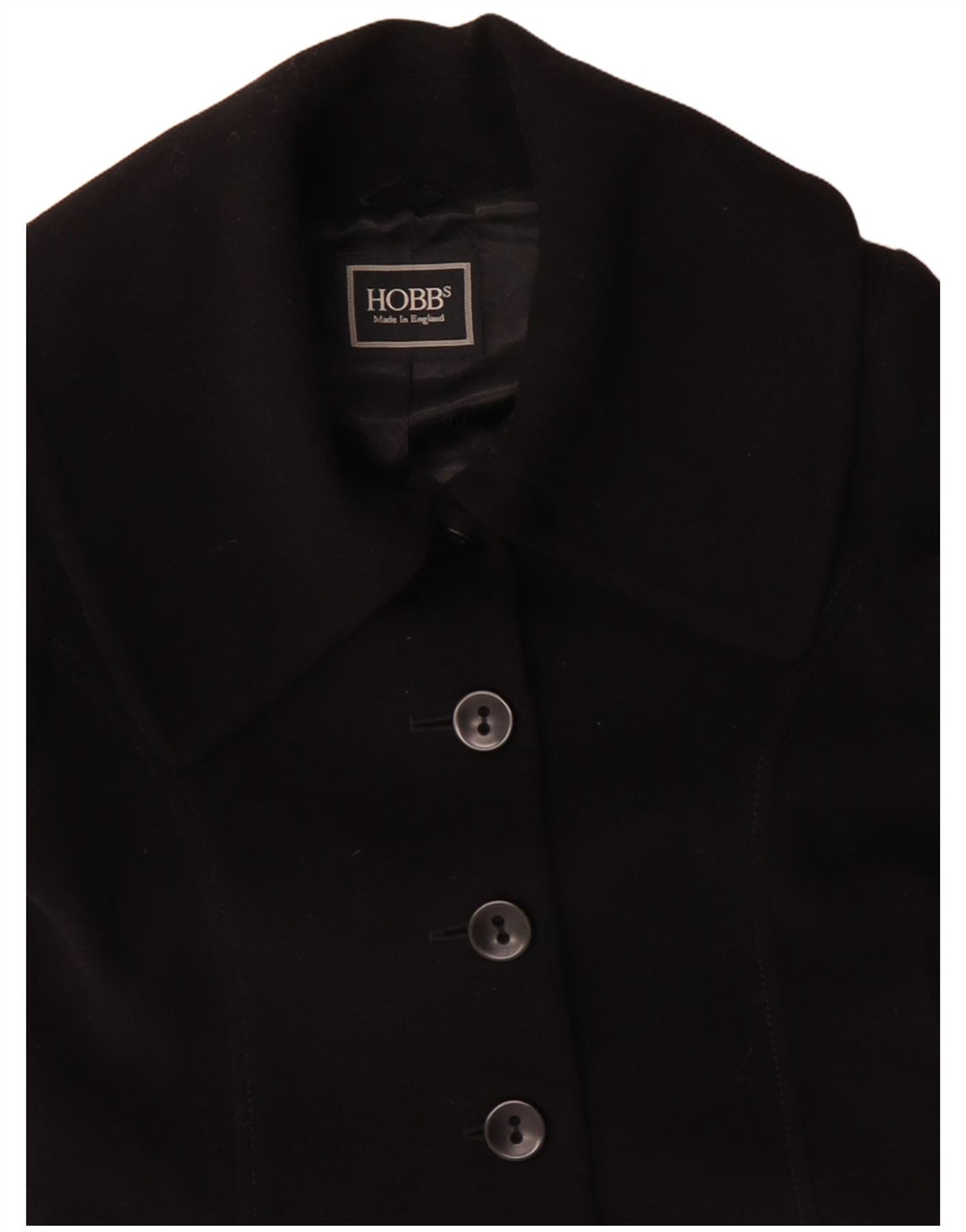 Hobbs Γυναικείο Παλτό UK 14 Μεσαίο Μαύρο Μαλλί