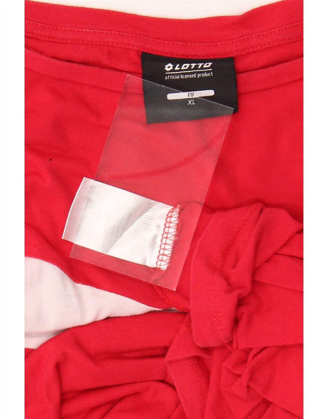 Γυναικείο T-Shirt LOTTO Crop Top UK 18 XL Κόκκινο βαμβακερό χρώμα