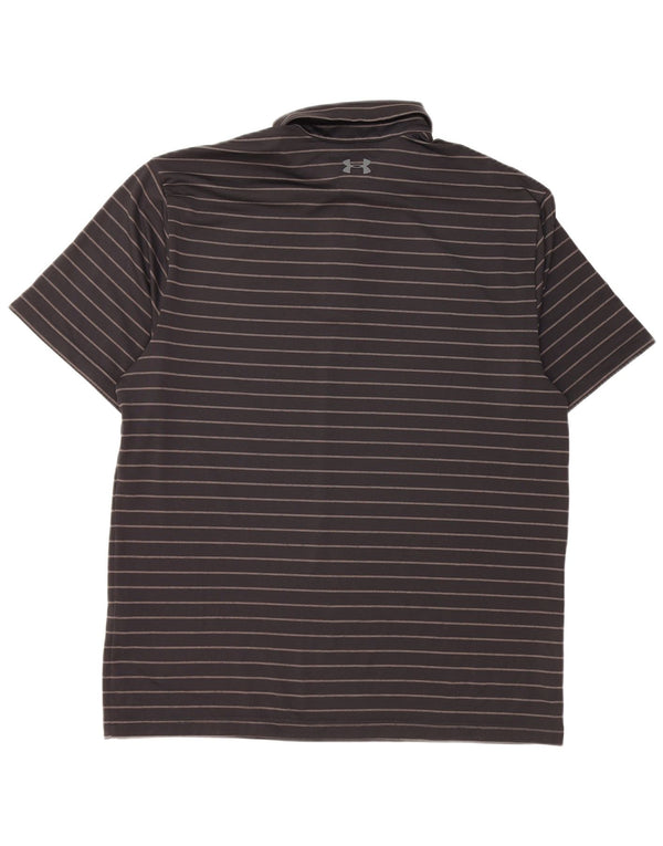 Ανδρικό πουκάμισο πόλο UNDER Armour Μεγάλο μαύρο ριγέ πολυεστέρα