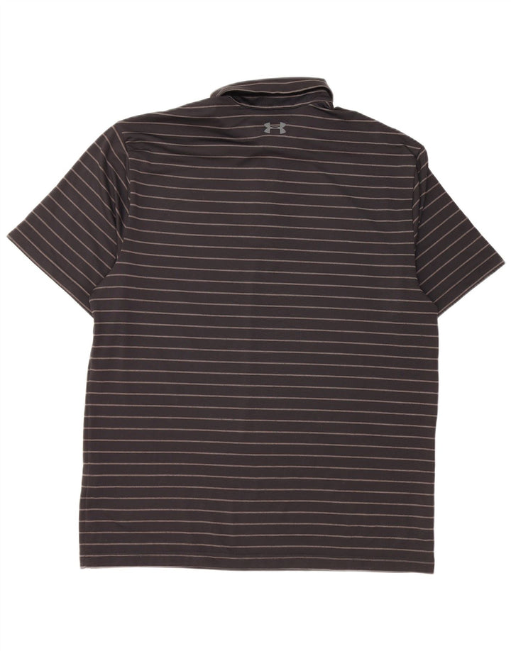 Ανδρικό πουκάμισο πόλο UNDER Armour Μεγάλο μαύρο ριγέ πολυεστέρα