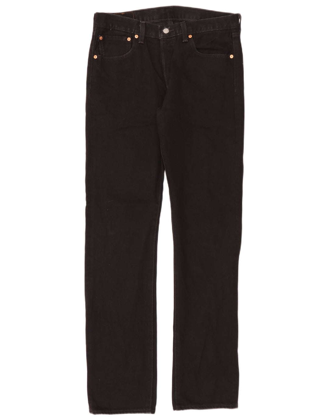 Levi's Mens 501 Straight Jeans W31 L34 Μαύρο βαμβακερό